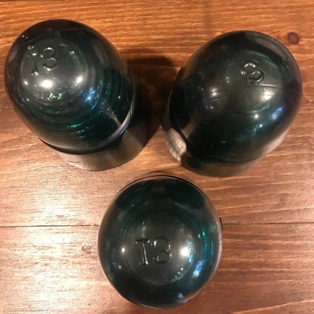 ▪️VINTAGE 1900’s Glass Beehive Insulators